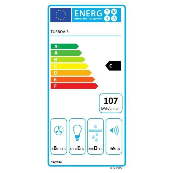 TURBOAIR THUNDER WH/A/60/LX -Hotte murale-Extraction ou filtration - 6