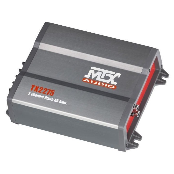 MTX TX2275 Amplificateur voiture 2x110W RMS @2O ou 1x220W RMS @4O Filt