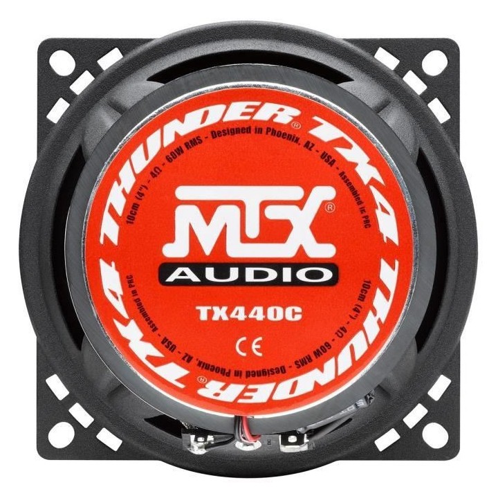 MTX TX440C Haut-parleurs voiture Coaxiaux 2 voies 10cm 60W RMS 4O memb