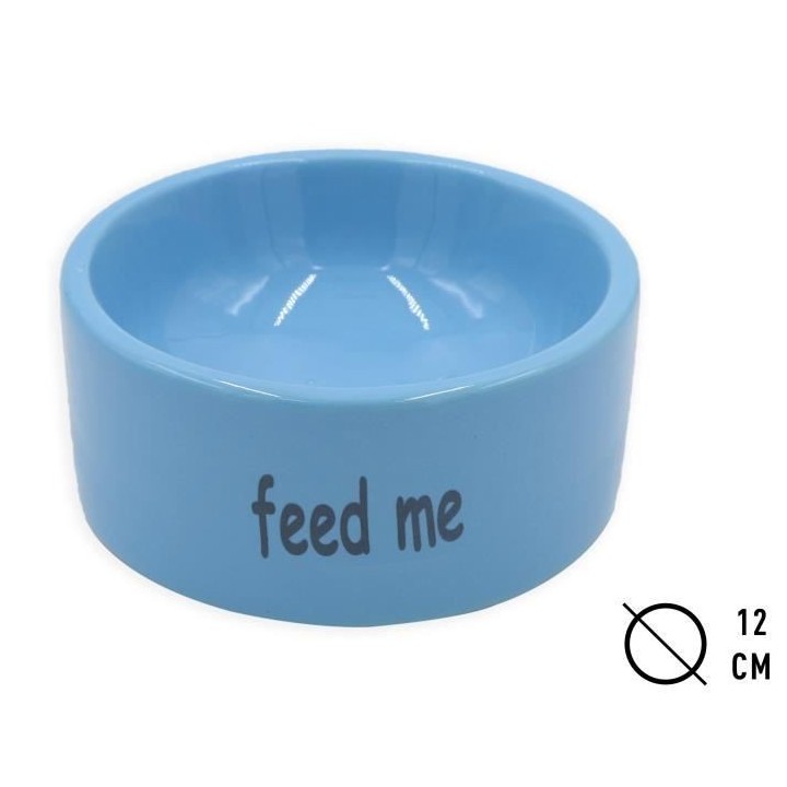 TYROL Bol incurvée en céramique - 200 ml - Bleu - Pour rongeur