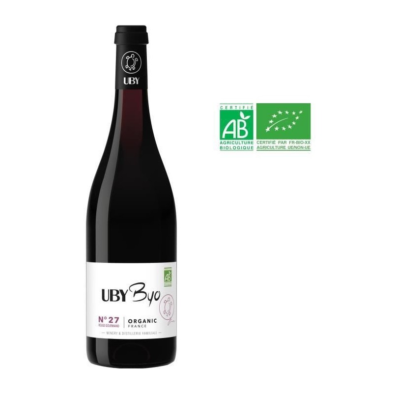 Domaine UBY Vin de France BYO Cabernet Franc Vin Rouge BIO