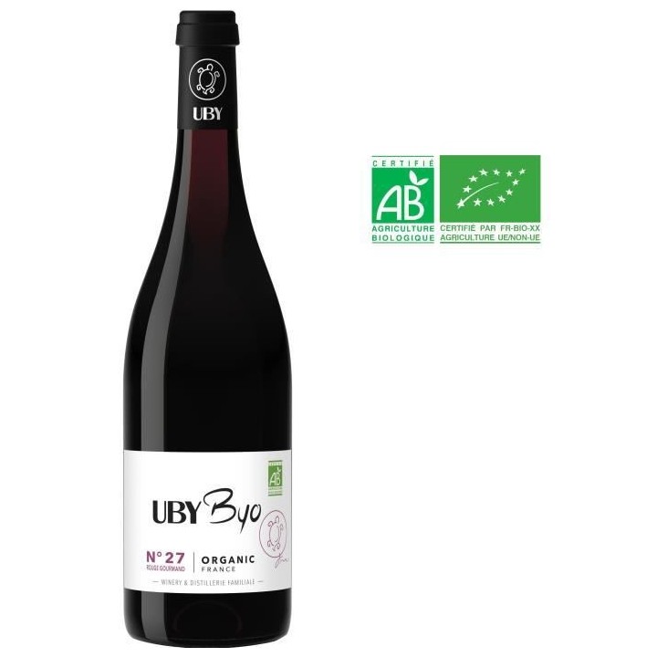 Domaine UBY Vin de France BYO Cabernet Franc Vin Rouge BIO