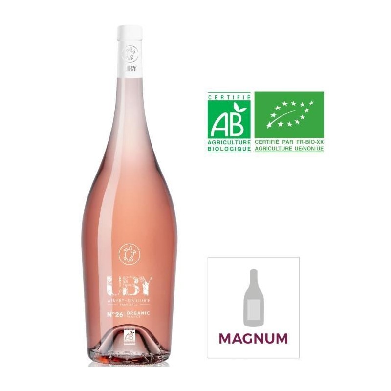 Magnum Domaine Uby Byo Côtes de Gascogne - Vin rosé du Sud - Bio