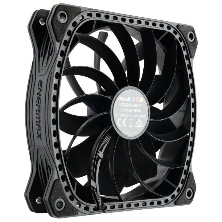 ENERMAX Ventilateur SquA RGB ultra-silencieux (UCSQARGB12P-SG)