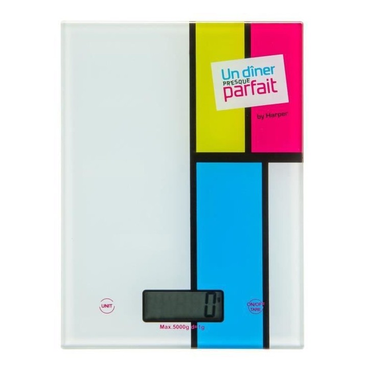 HARPER - UD001 - Balance culinaire en verre UDPP - Blanc