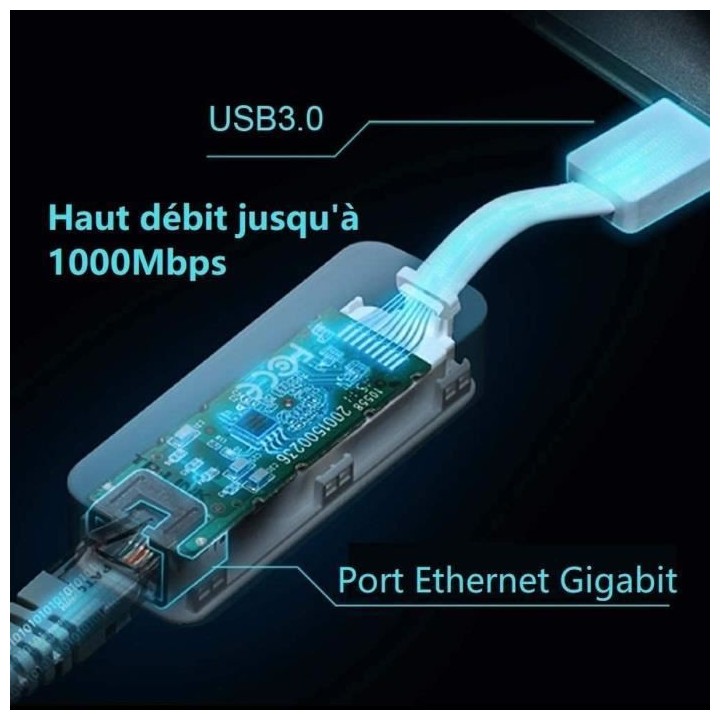 Adaptateur USB 3.0 vers Ethernet Gigabit - TP-LINK - Adaptateur USB ve