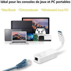 Adaptateur USB 3.0 vers Ethernet Gigabit - TP-LINK - Adaptateur USB vers RJ45 Gigabit - UE300