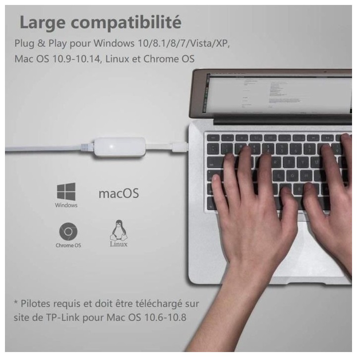 Adaptateur USB 3.0 vers Ethernet Gigabit - TP-LINK - Adaptateur USB ve