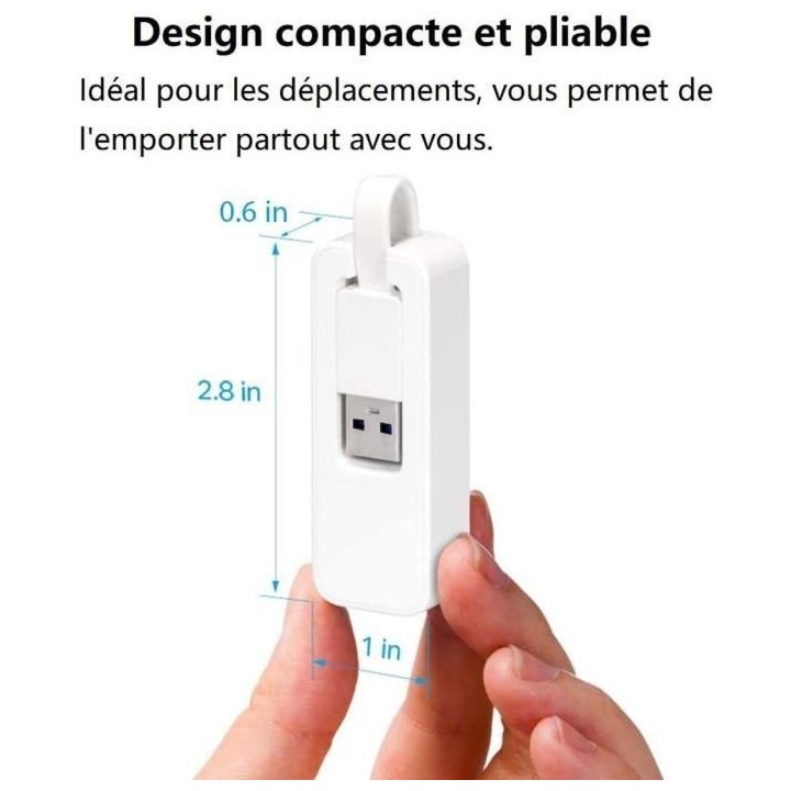Adaptateur USB 3.0 vers Ethernet Gigabit - TP-LINK - Adaptateur USB ve