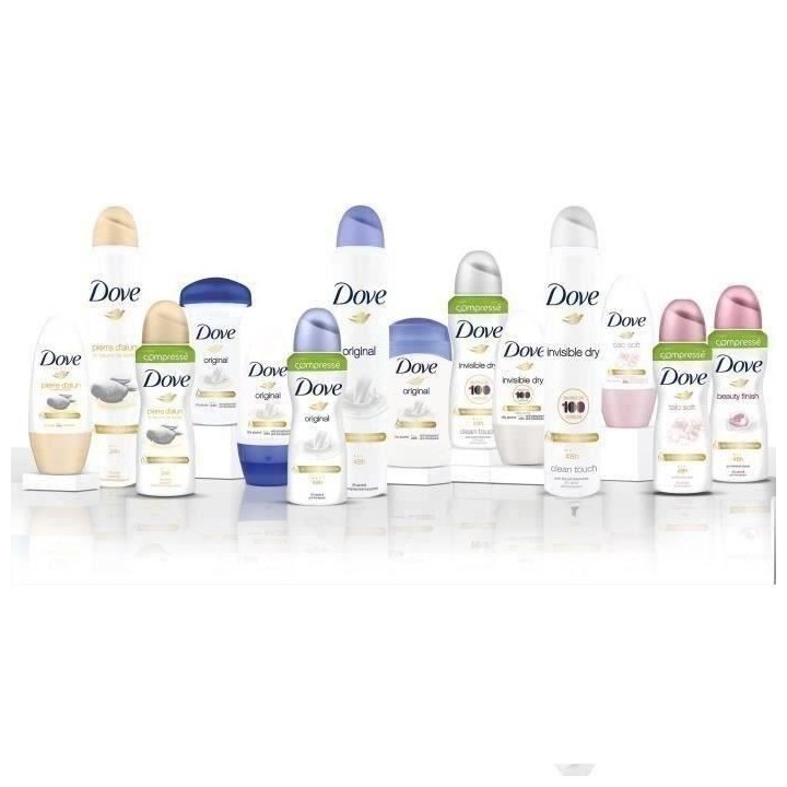 DOVE Lot de 6 Déodorants Femme Bille Original - 50ml