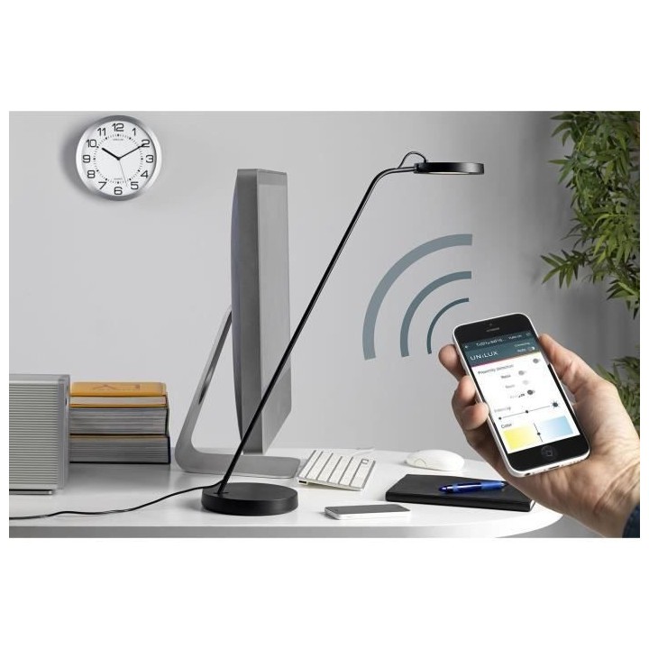 UNILUX Eyelight Noir - Lampe Led de Chronobiologie - Lampe connectée