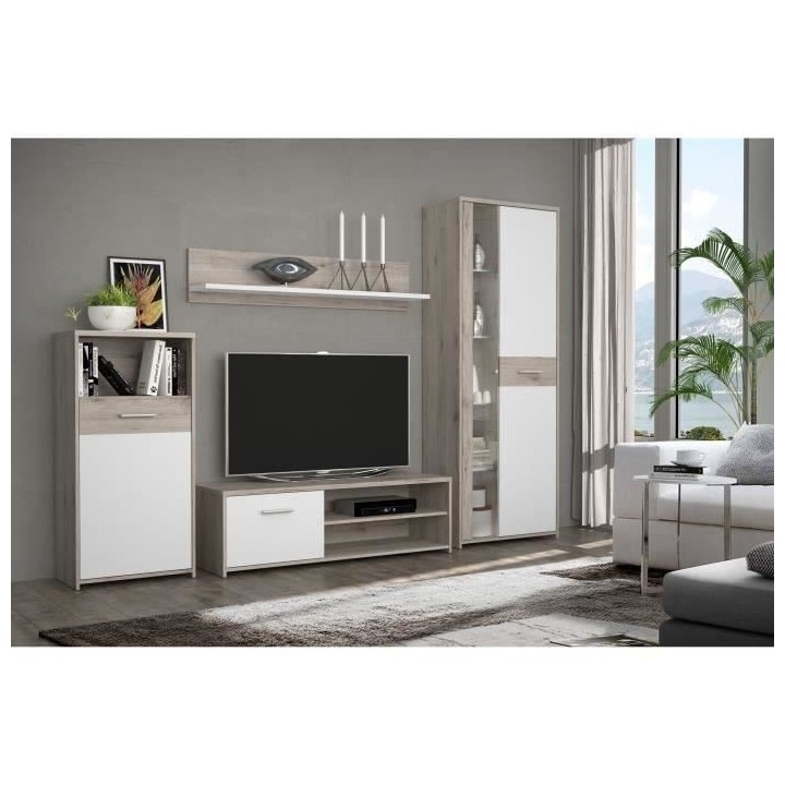 GULADA Ensemble meuble télé - buffet - table a manger - Contemporain