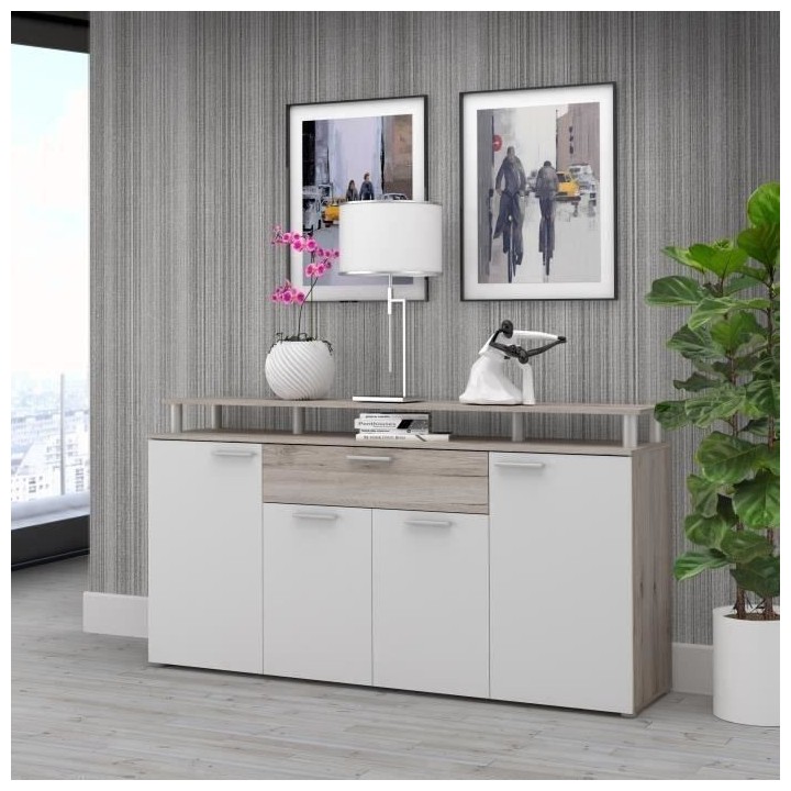 GULADA Ensemble meuble télé - buffet - table a manger - Contemporain