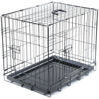 Cage Transport Chien - Vadigran - Pliante - Noir Classique - 63x44x50