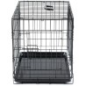 Cage Transport Chien - Vadigran - Pliante - Noir Classique - 63x44x50 cm