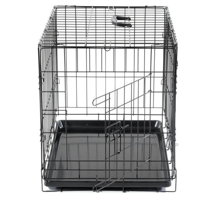 Cage Transport Chien - Vadigran - Pliante - Noir Classique - 63x44x50