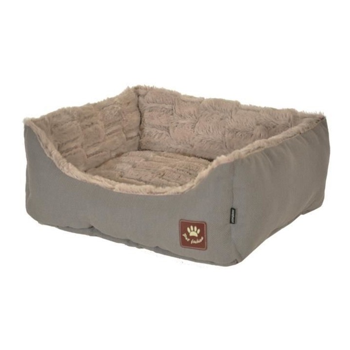 VADIGRAN Panier Asma - 45 x 40 cm - Taupe et gris - Pour chiens