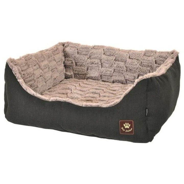 VADIGRAN Panier Asma - 60 x 48 cm - Anthracite et gris - Pour chiens