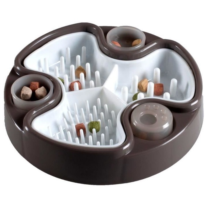VADIGRAN Mangeoire éducative Brain - 24 cm - Brun - Pour chien
