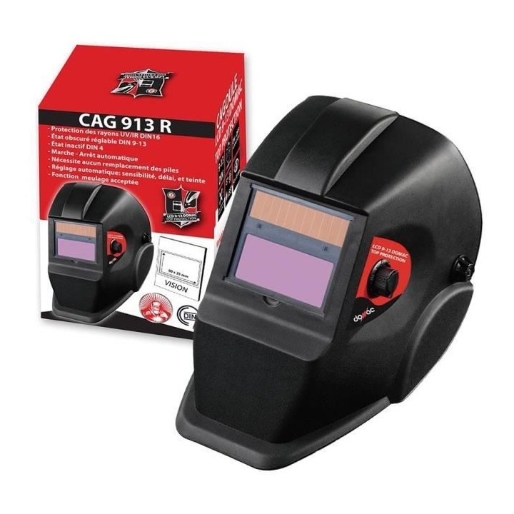 DOMAC Cagoule de soudure LCD DIN9-13