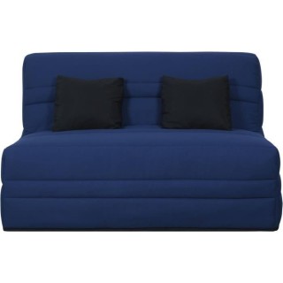 SIMMONS Banquette Simmons Slyde - Tissu Indigo + 2 coussins noir - Mad