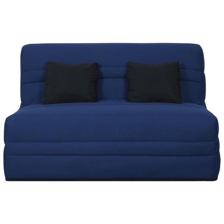 SIMMONS Banquette Simmons Slyde - Tissu Indigo + 2 coussins noir - Mad