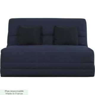 SIMMONS Banquette mécanisme Slyde - Tissu Gris + 2 coussins noir - L