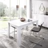 Table a manger extensible 6/8 personnes - Décor blanc - L 140/190 x P 90 x H 77 cm - DINE