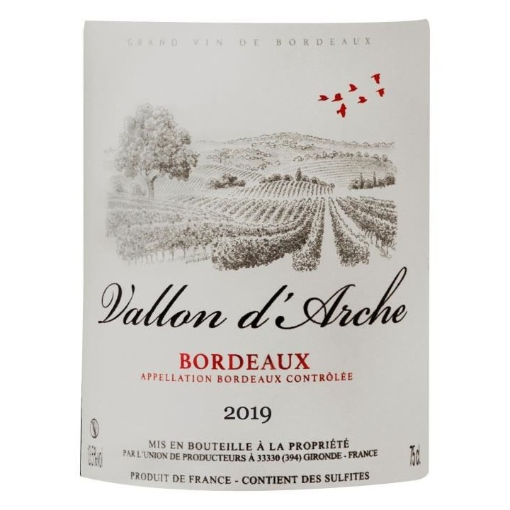 Vallon d'Arche 2019 Bordeaux - Vin rouge de Bordeaux