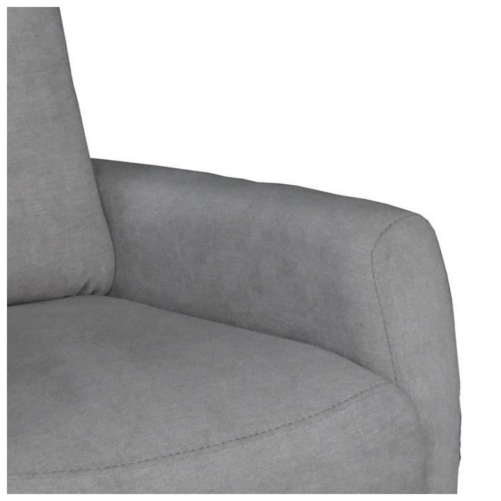 Fauteuil relax électrique - ALBANY - Tissu gris clair - L 79 x P 95 x