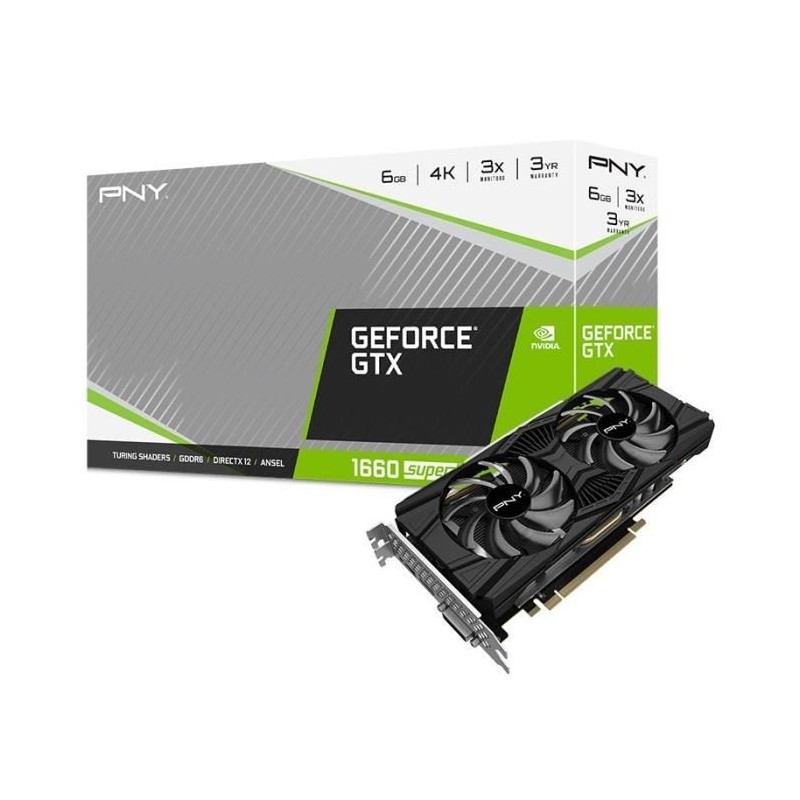 PNY Carte graphique GTX 1660 SUPER Dual Fan- 6 Go