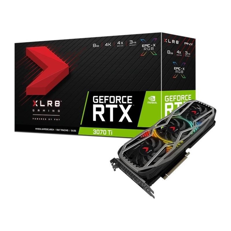 Carte Graphique - PNY - GeForce RTX 3070Ti - VCG3070T8TFXPPB