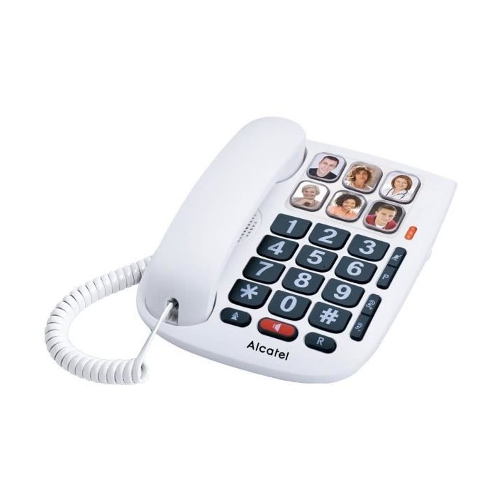 Alcatel TMax 10 Blanc Téléphone Filaire Senior
