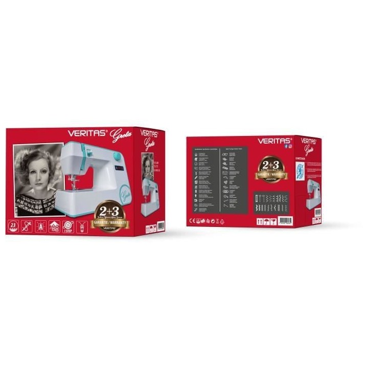 VERITAS GRETA - Machine a coudre 23 programmes - Boutonniere automatiq