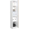 EKIPA Colonne 2 portes - Décor Chene Jackson et blanc - L 30 x P 33 x 185 cm - VERSO