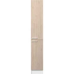 EKIPA Colonne 2 portes - Décor Chene Jackson et blanc - L 30 x P 33 x 185 cm - VERSO