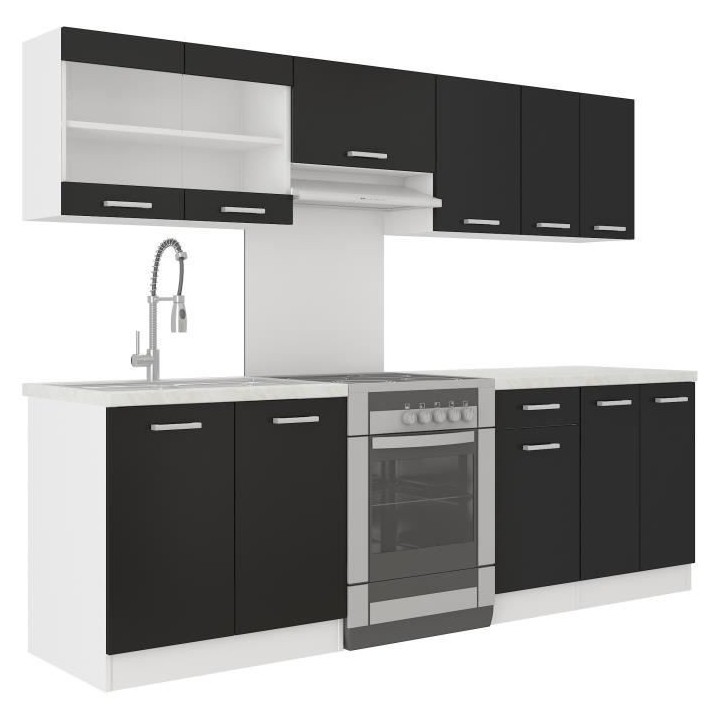 ULTRA Cuisine complete avec plan de travail L 2m40 - 7 éléments - No