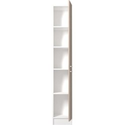 EKIPA Colonne 2 portes - Décor Chene Jackson et blanc - L 30 x P 33 x 185 cm - VERSO