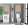 EKIPA Entourage WC - Décor Chene Jackson et blanc - L 64 x P 22 x 185 cm - VERSO