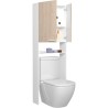 EKIPA Entourage WC - Décor Chene Jackson et blanc - L 64 x P 22 x 185 cm - VERSO