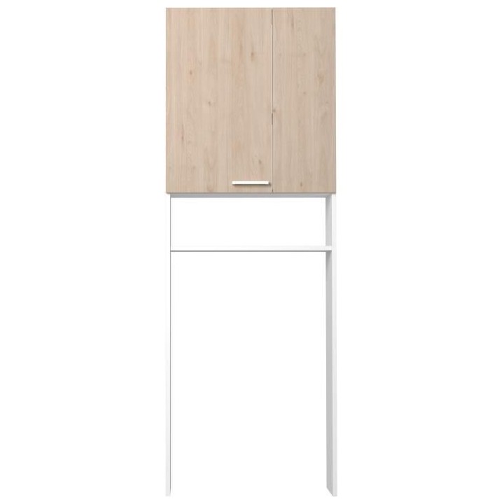 EKIPA Entourage WC - Décor Chene Jackson et blanc - L 64 x P 22 x 185