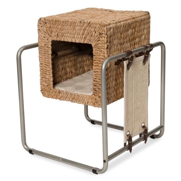 VESPER Meuble a chat V-Cube - Feuille de banane