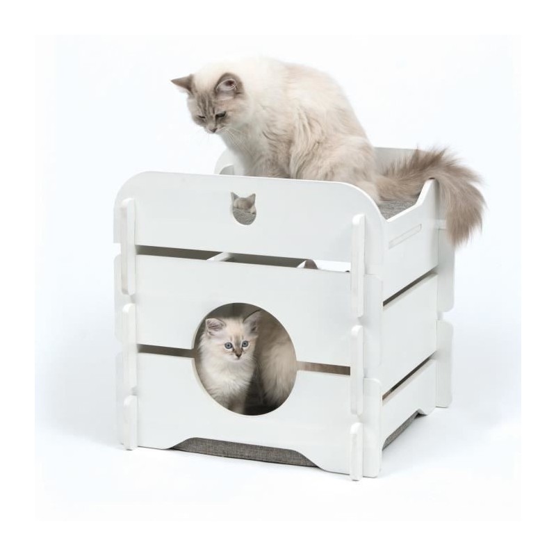 VESPER Meuble a chat Cottage - Blanc