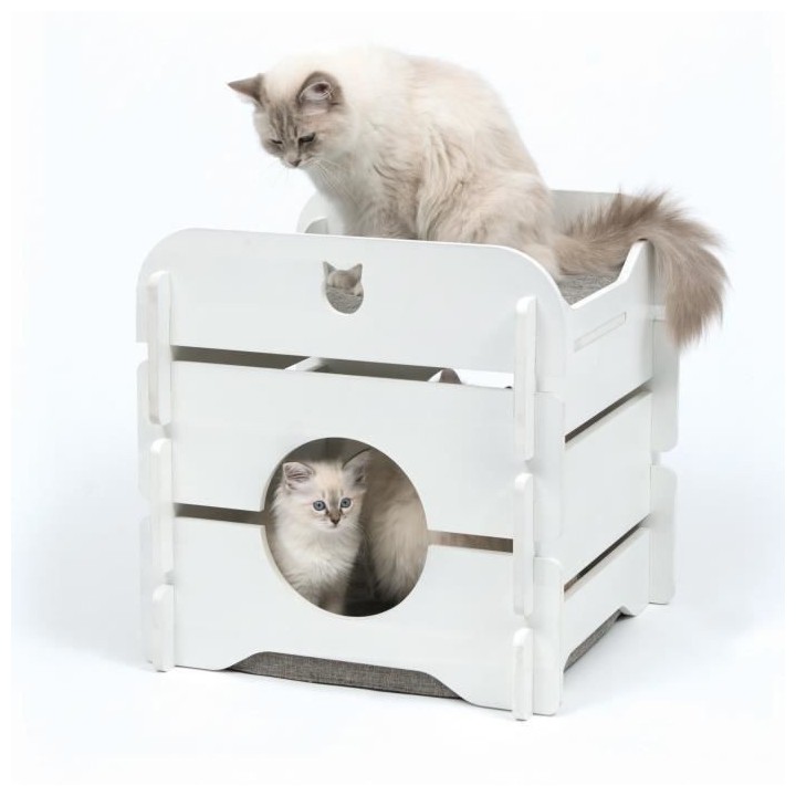 VESPER Meuble a chat Cottage - Blanc