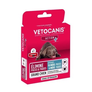 VETOCANIS Collier Anti-Puces et Anti-Tiques pour Grand Chien, longue d