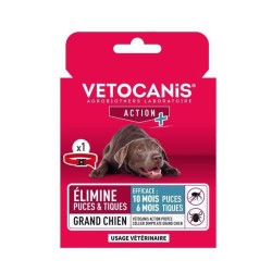 VETOCANIS Collier Anti-Puces et Anti-Tiques pour Grand Chien, longue durée