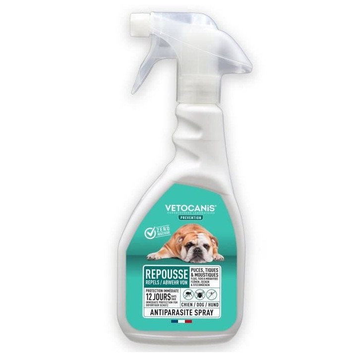 VETOCANIS Spray anti-puces, anti-tiques et anti-moustiques - Pour Chie