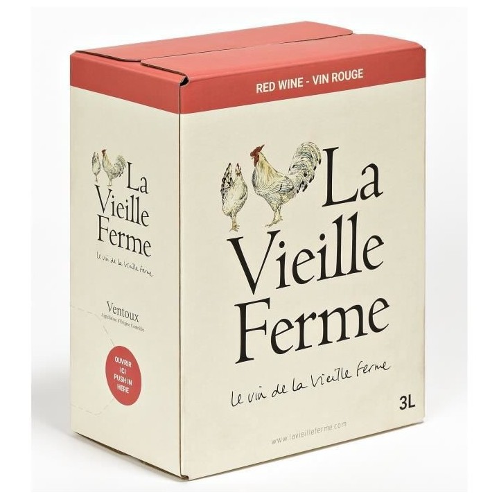 BIB La Vieille Ferme Ventoux - Vin rouge de la Vallée du Rhône 3L