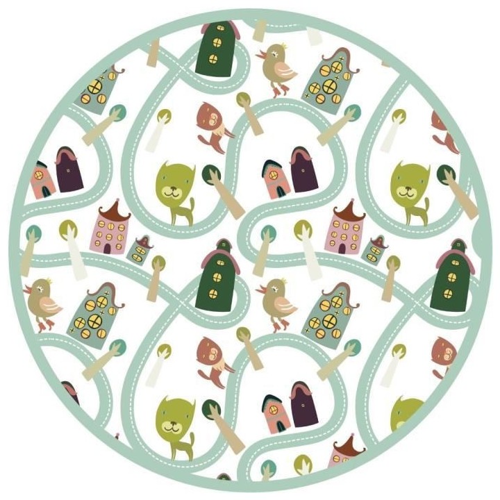 AASTORY Tapis enfant 100% Vinyle - 66x66 cm - VIF 37489 - Made In Fran