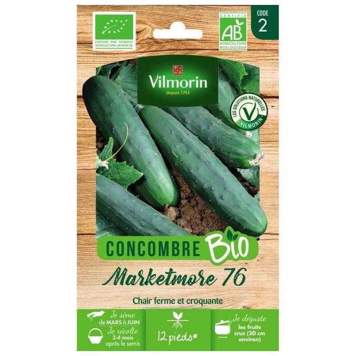 Concombre Marketmore 76 bio Vilmorin